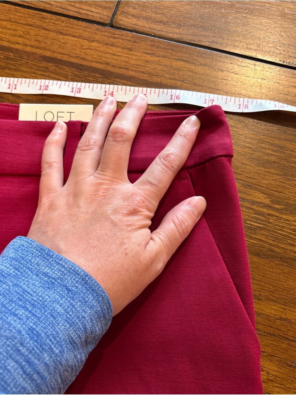 Loft The Riviera Slim Mid Rise Red Size 10 Women’s Pants Pockets Straight Leg - Picture 9 of 12
